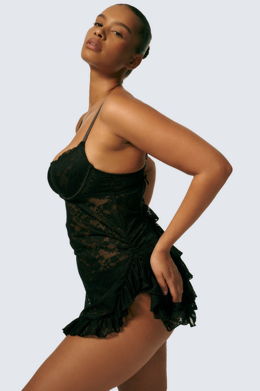 Saddle Up Frill Back Bustle Slip