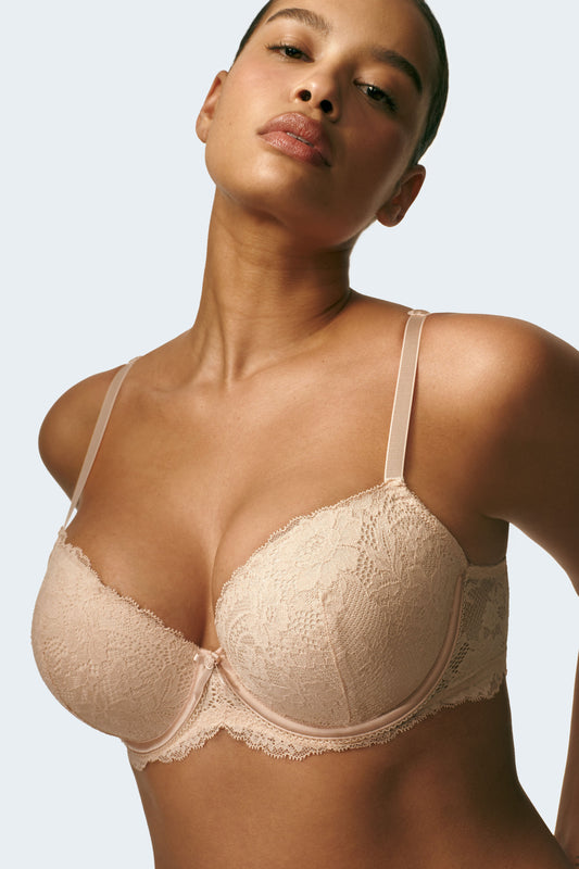 Forever Yours Lightly Lined Lace Demi Bra