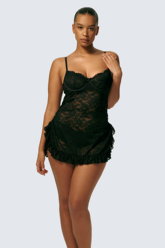 Saddle Up Frill Back Bustle Slip