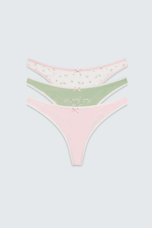 Flower Girl Thong Panty Pack